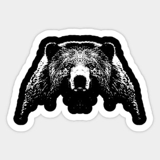 face to face with the bear Sticker